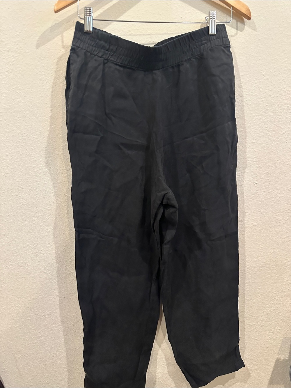 Zara Fillsens Black Men's Elastic-Waist Jogger Pants with pockets 100% liocel
